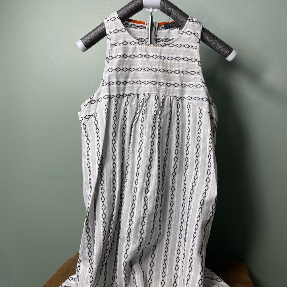 THML Sleeveless Dress - White and Black